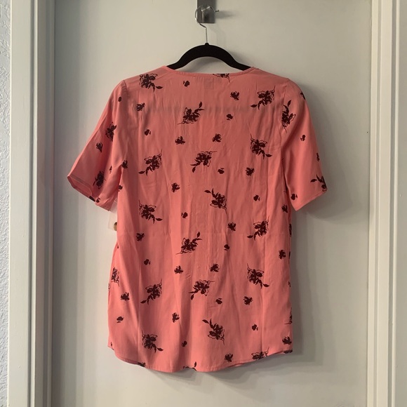 Pink Floral Something Navy Easy Woven Top - Picture 5 of 10